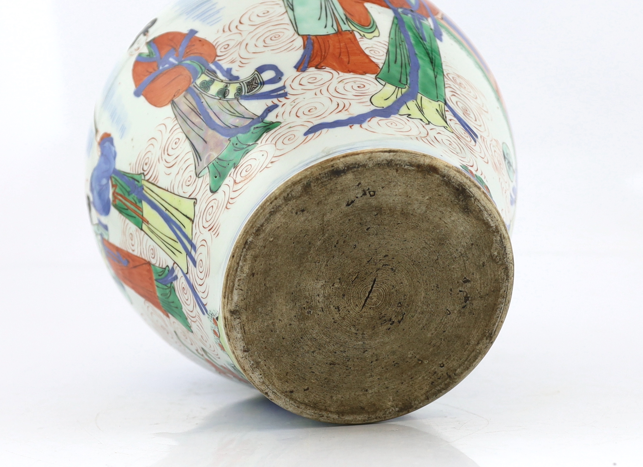 A Chinese wucai ‘ladies’ ovoid jar, 19th century